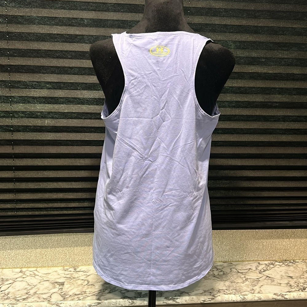 Under Armour Girls Purple Heat Gear “Dream & Believe” Front Print Tank YXL - Picture 3 of 8